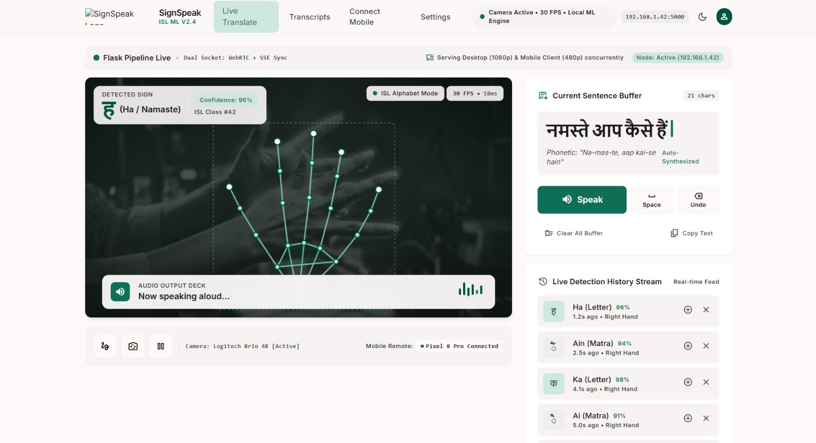 SignLink AI - Sign Language Detection and Translation